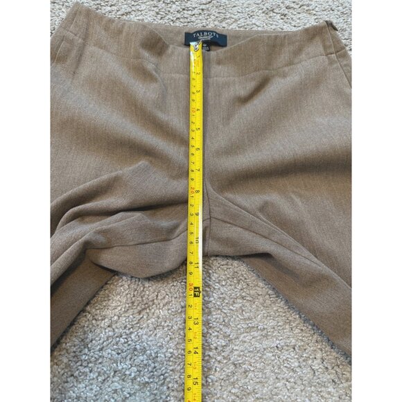 Talbots Heritage Petite 6P Brown Flat Front Pants Side Zip Closure Office - Picture 4 of 7